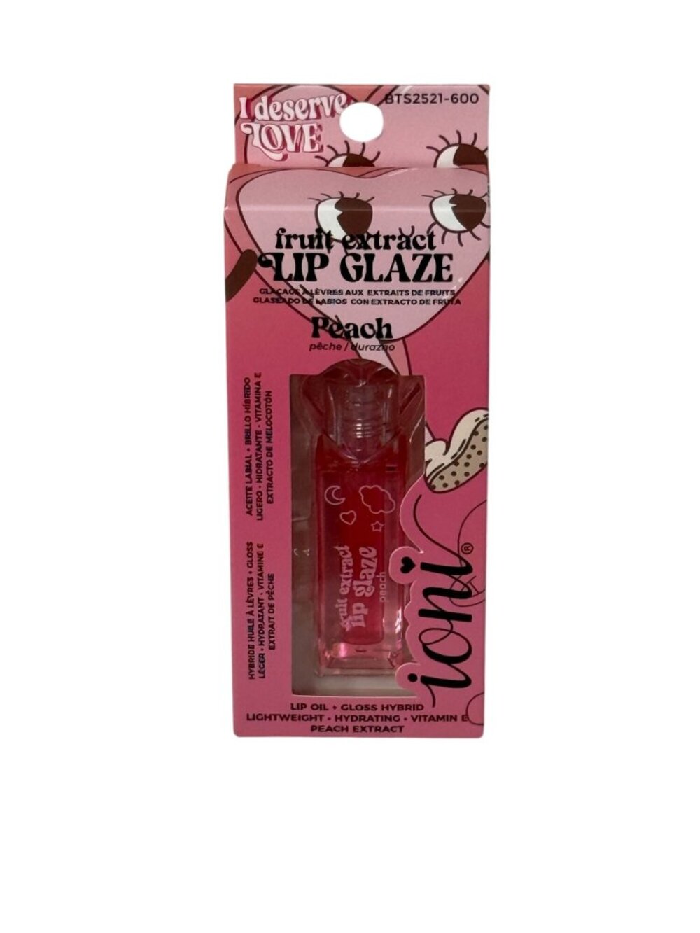 Ioni Peach Lip Glaze Lip Oil Gloss Hybrid New